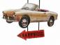 Preview: Wandschild blech Wandeko Schild mit Cabrio Auto im Vintage-Stil