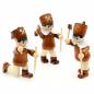 Preview: 3 miniatur holzfiguren mit bergmannswerkzeug farbig