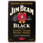 Preview: Blechschild Wanddeko Jim Beam Black Whiskey Kneipenschild 20x30cm Retro Vintage