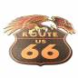 Preview: Retro Wandschild Blech Route 66 Adler USA