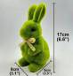 Preview: Grastier Hase - Beflockung Kaninchen Kunstrasen Figur