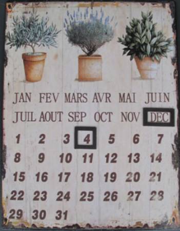 retro dauerkalender magnetkalenderWandkalender im Nostalgiestil - Einzigartige Dekoration für dein Zuhause lavendel kräuter