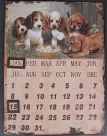 retro dauerkalender magnetkalenderWandkalender im Nostalgiestil - Einzigartige Dekoration für dein Zuhause hunde