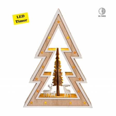 LED Weihnachtsbaum mit Rotwild Timer