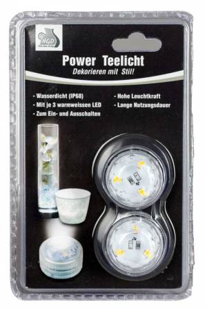 led power teelichte set smd kunstoff 2 x