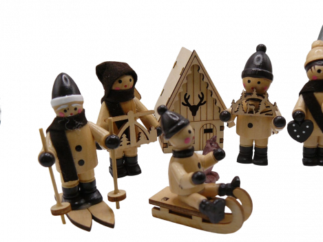 Holzminiaturen SET für Bastler und zum Selbstbestücken