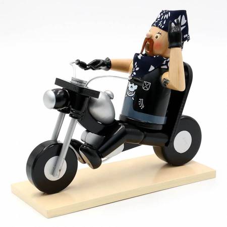 raeuchermaennchen räucherfigur chopper motorrad-rocker auf bike
