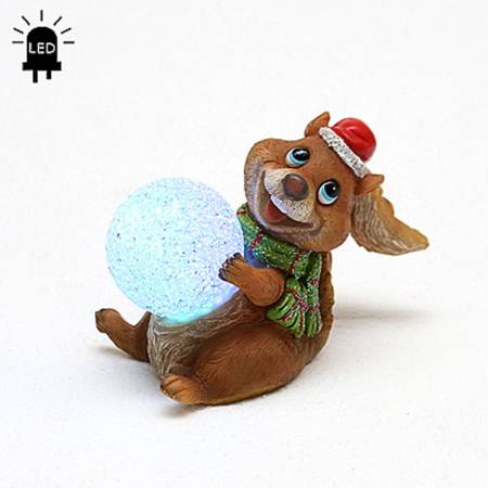 Weihnachts Eichhörnchen lustig mit Led Kugel hier weihnachtsfigur beleuchtet