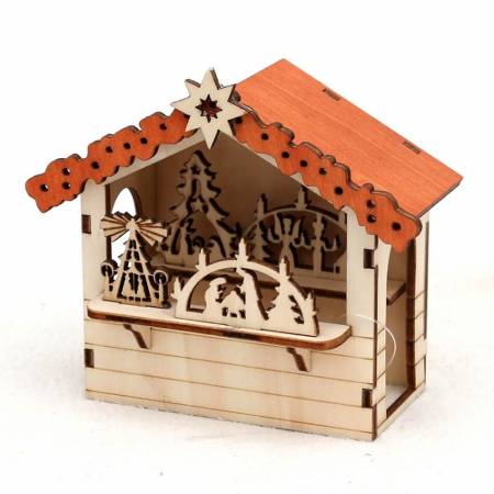 Holz Weihnachtsmarkt-Hütte mit Schwibbögen