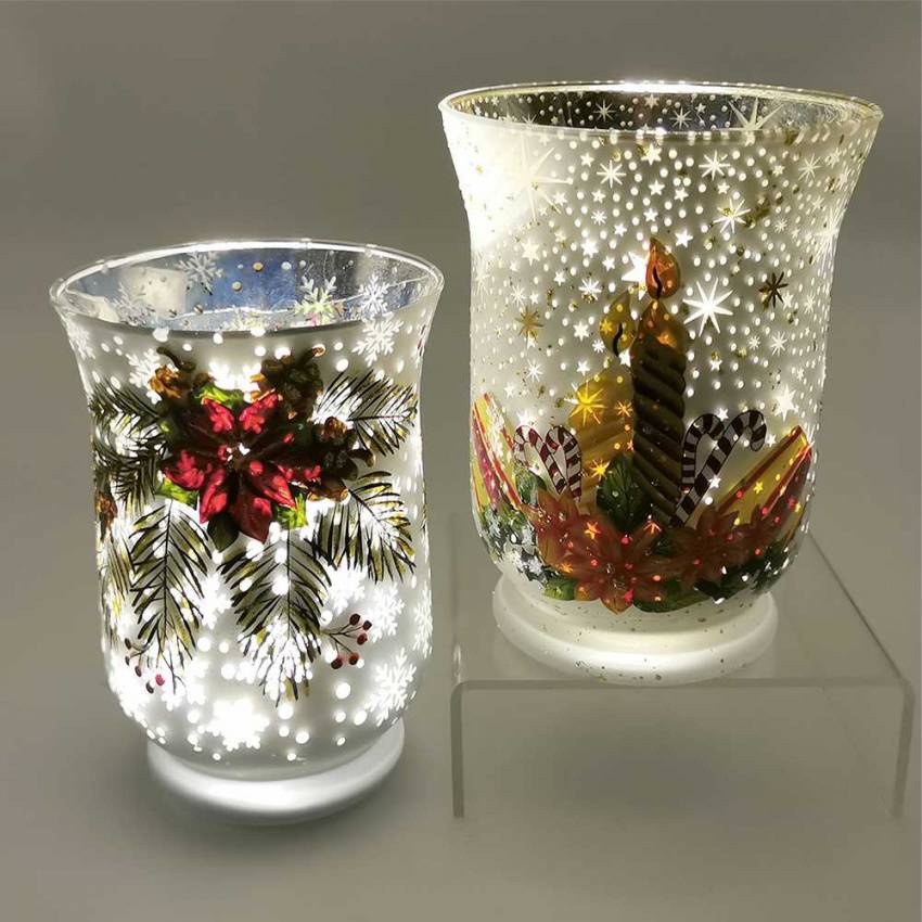 Kerzenglas-Windlicht-Weihnachtsmotiv