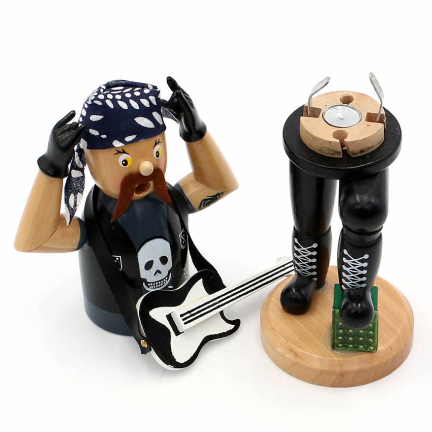 heavy metal räucherfigur mit gitarre