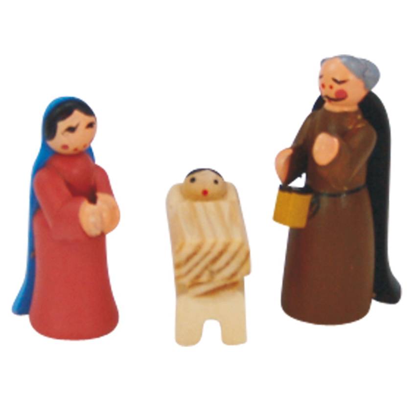 Heilige Familie Holz Krippenfiguren Set