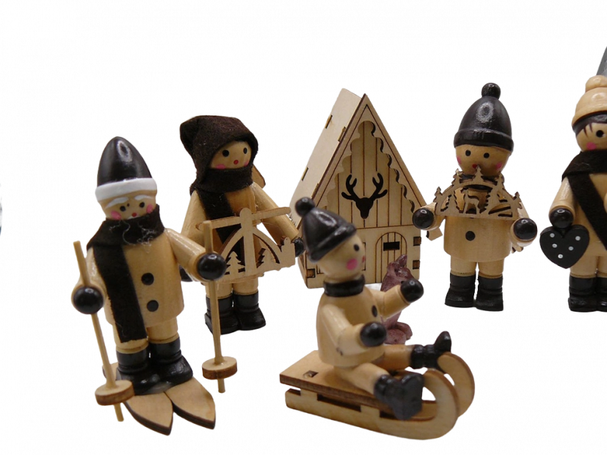 Holzminiaturen SET für Bastler und zum Selbstbestücken