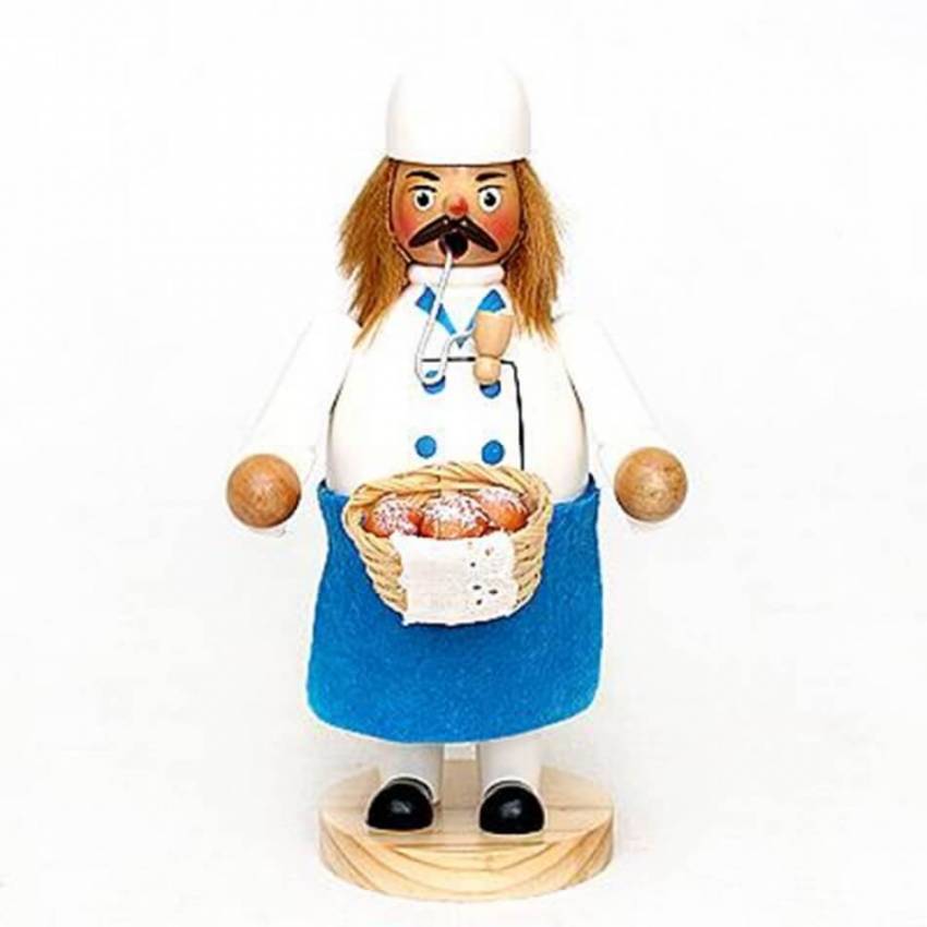 raeuchermaennchen räucherfigur bäckerfigur blaue schürze