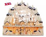 XXL großer 3D Holz Schwibbogen  Weihnachtsmarkt mit Bewegung  kostenloser Versand